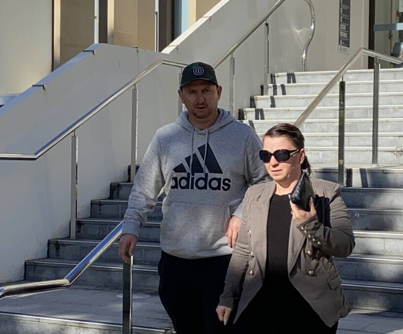 Flinders woman Cveta Zulumovski was supported by a family member when she was convicted for embezzling money while she worked at the Wollongong Woolworths store.