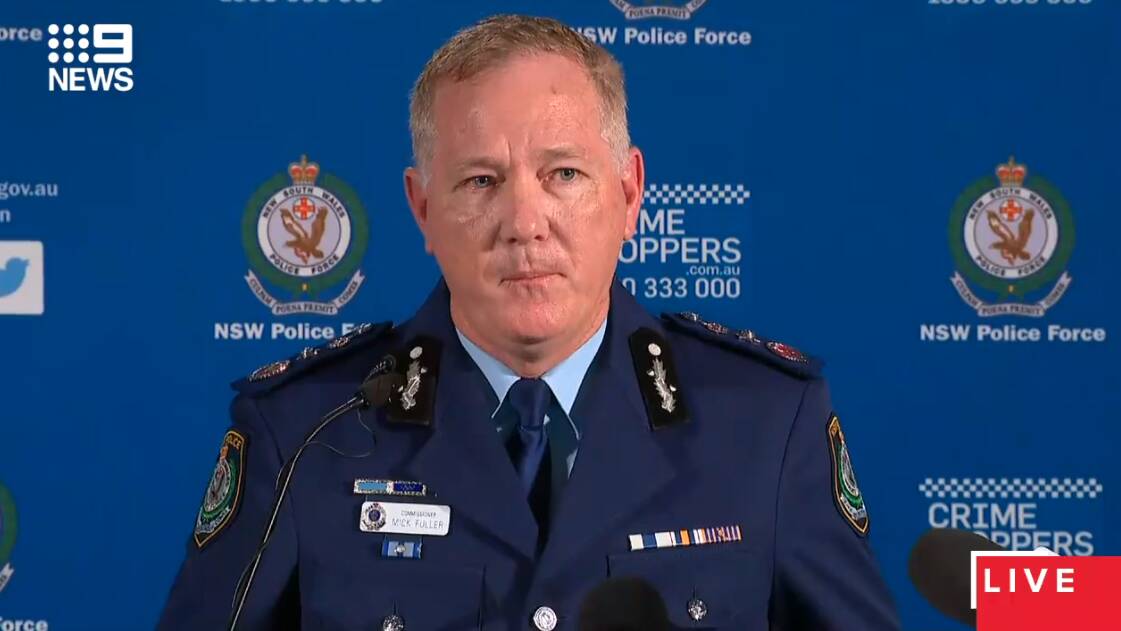 NSW Police Commissioner Mick Fuller announced at a press conference on Sunday that there will be a criminal investigation into how passengers were allowed to disembark the Ruby Princess, a Carnival Australia ship. Picture: Nine News