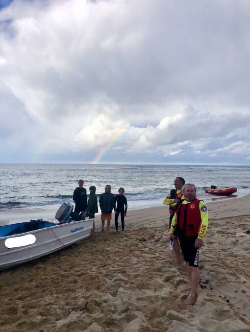 The teens were rescued by a nearby boat. Picture: Surf Life Saving Illawarra 