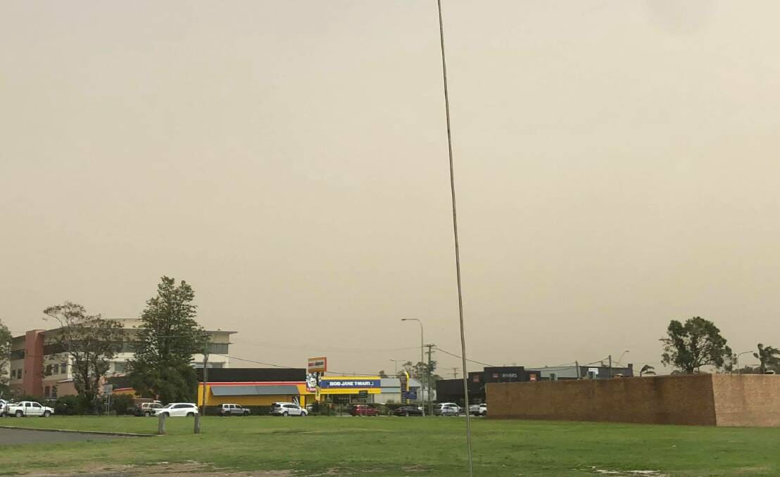 The dust is affecting parts of the Shoalhaven region. Picture: NSW RFS - Shoalhaven Facebook page