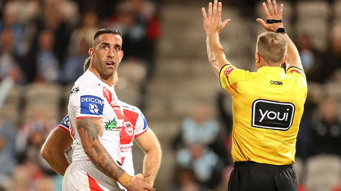 Rubbed out: Paul Vaughan has been sacked by the St George Illawarra Dragons. Picture: Mark Kolbe/Getty Images

