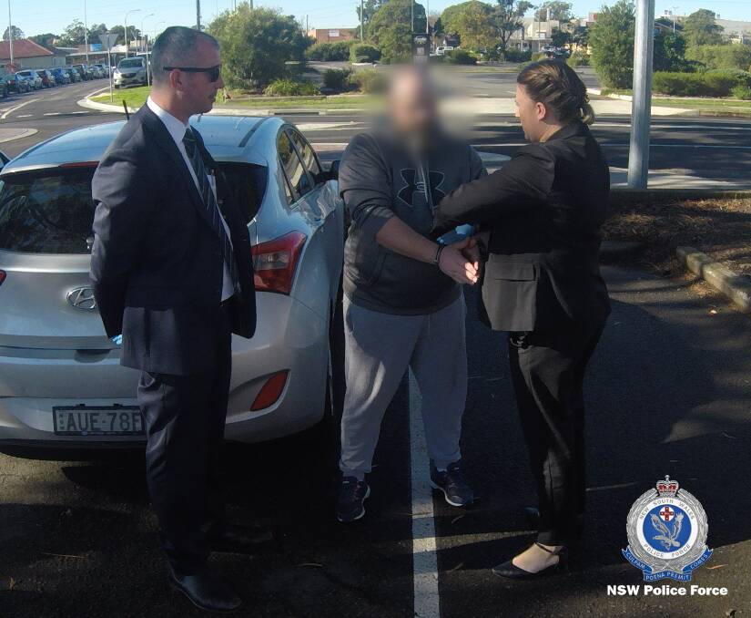 Ross Pusser was arrested at Dapto Railway Station where he had arranged to meet a 13-year-old girl. Picture: NSW Police