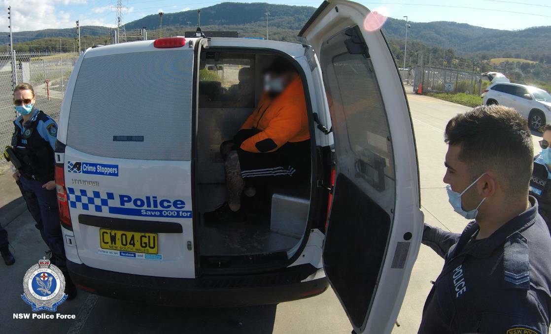 Police arrested Nick Nikolovski at his West Dapto workplace last month. Picture: NSW Police
