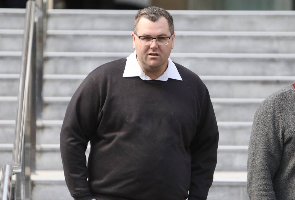 Chris Cranny leaves Wollongong courthouse on Friday. Picture: Adam McLean