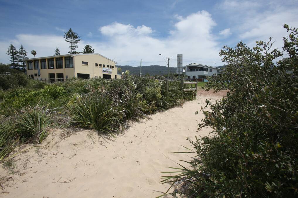 Unsightly: Councillors will decide whether to install a large sign to deter would-be vandals from damaging trees at Woonona Beach. Picture: Robert Peet