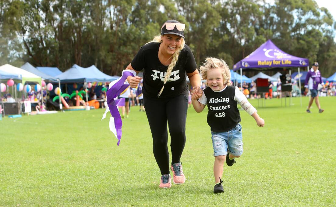 Hundreds of walkers raised money for the Cancer Council during the Shellharbour Relay for Life event. Pictures: Sylvia Liber
