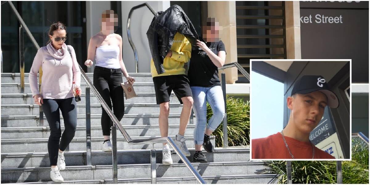 Granted bail: Dylan Lewis was supported by his mother and friends at his court appearance last October. Inset: Dylan Lewis.