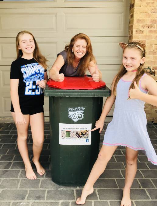 Green initative: Kellie Kaschubs and her daughters Jasmine and Sienna are helping people reduce their waste.