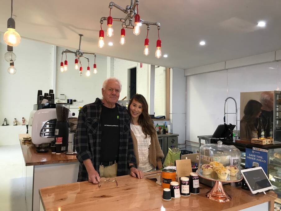 Cedric Borcherds and his wife opened Amalfi Cafe two weeks ago and he is worried about the “stigma” of a methadone clinic being located next to his business. Picture: Ashleigh Tullis