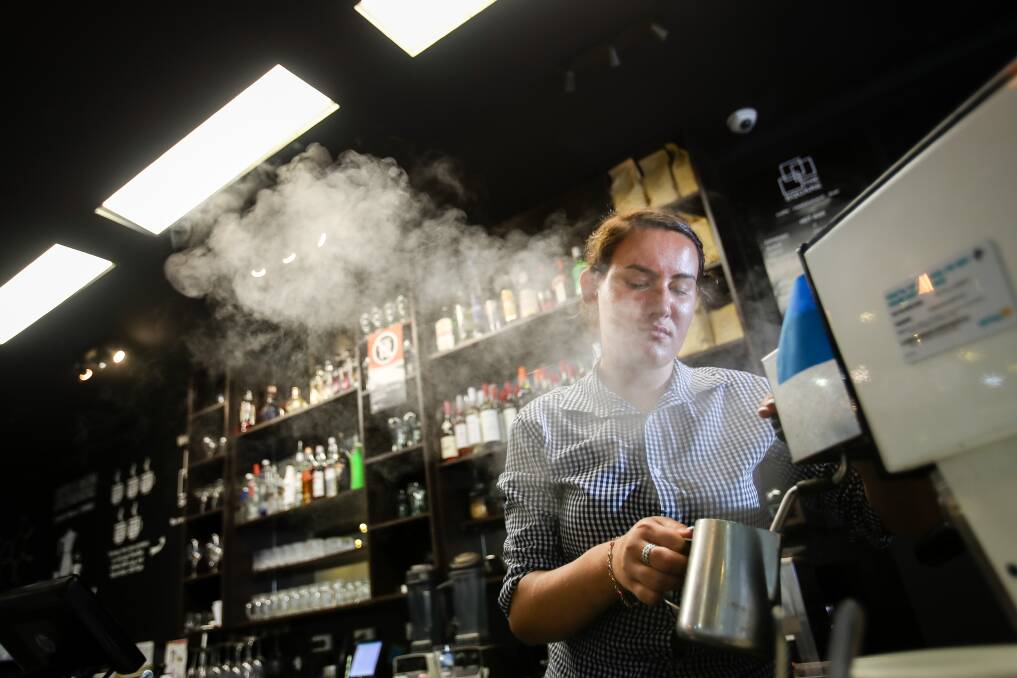 No one deserves a serve: Crown Street Mall cafe employee Radmila Sodolovic is asking customers to be respectful toward hospitality workers, especially during the Christmas period. Picture: Adam McLean