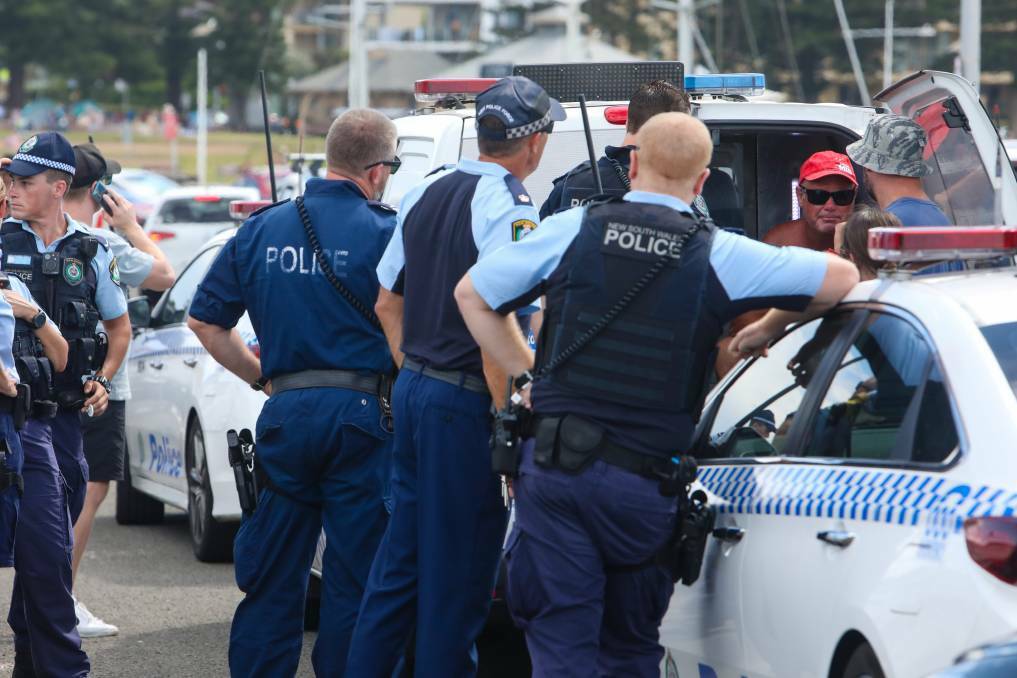 Police were called to the popular swimming spot on the public holiday, where they arrested Michael Dale.