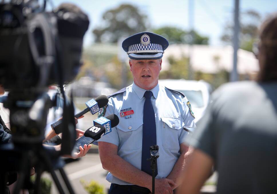 Lake Illawarra Police District Crime Manager, Detective Inspector Glen Broadhead said police would not tolerate the supply of prohibited drugs during a media conference on Tuesday. Picture: Adam McLean