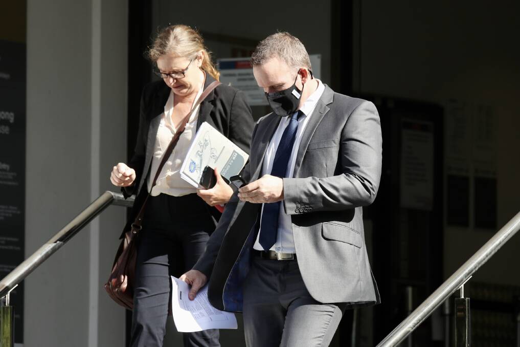 Daniel Houweling, pictured with lawyer Cate Doosey, has avoided full time custody after he pleaded guilty to possessing and accessing child abuse material. Picture: Adam McLean
