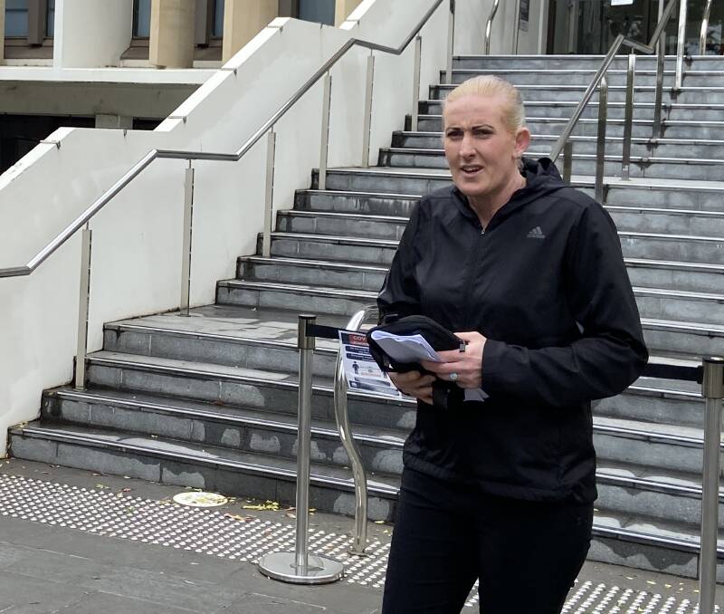 Katie O'Connor left Wollongong Local Court after receiving an intensive corrections order for her involvement in a drug syndicate. Picture: Ashleigh Tullis