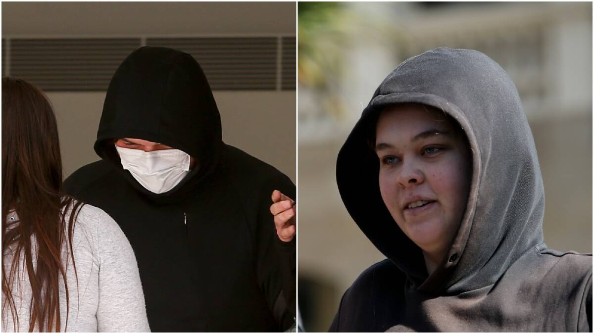 Kaileb Lamelza and Sarah Good were released on bail after being charged with smashing 60 cars parked along Illawarra streets earlier this month. Pictures: Anna Warr