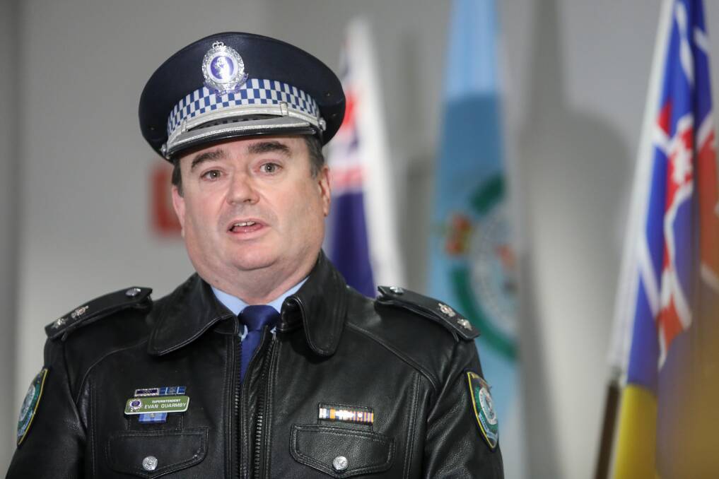 Wollongong police Superintendent Evan Quarmby has warned venues would be issued with fines if they breached restrictions. Picture: Adam McLean