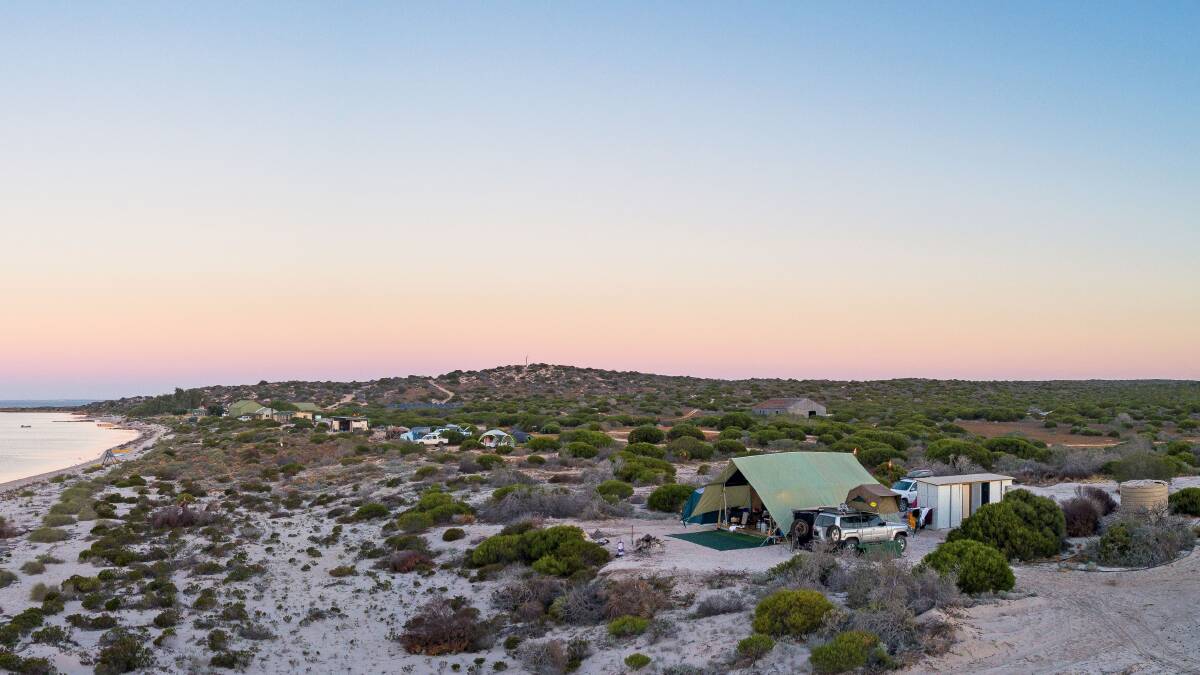 The Dirk Hartog Island campgrounds.