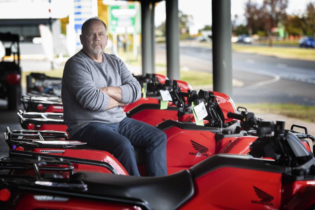 UNCERTAIN TIMES: Western Ranges Motorcycles' dealer principal Steve Lukas believes Honda's decision had been on the cards for some time. Photo: Peter Hardin 280520PHB019