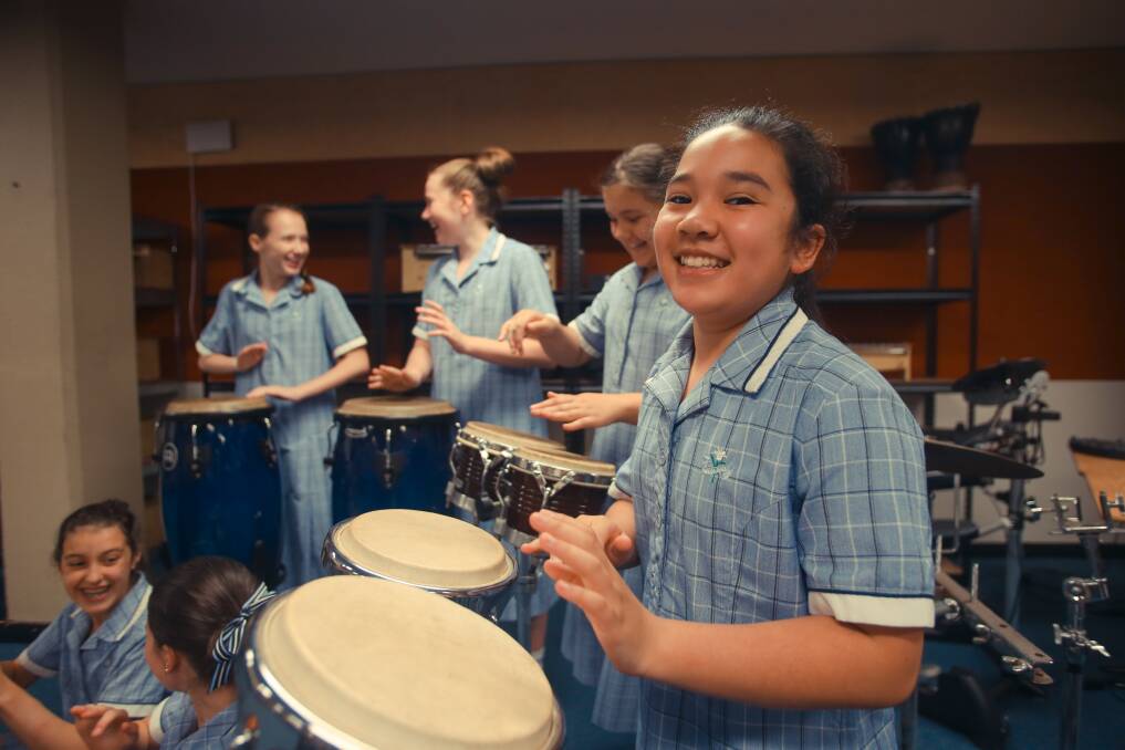 Enjoying music: St Mary’s provides extension and enrichment in many areas. At St Mary’s, “I am born for higher things” is a lived experience.