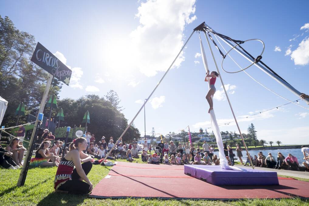  Not just horses and cattle: The children’s circus skills drop zone with amazing aerial shows will delight audiences at the Kiama Show.