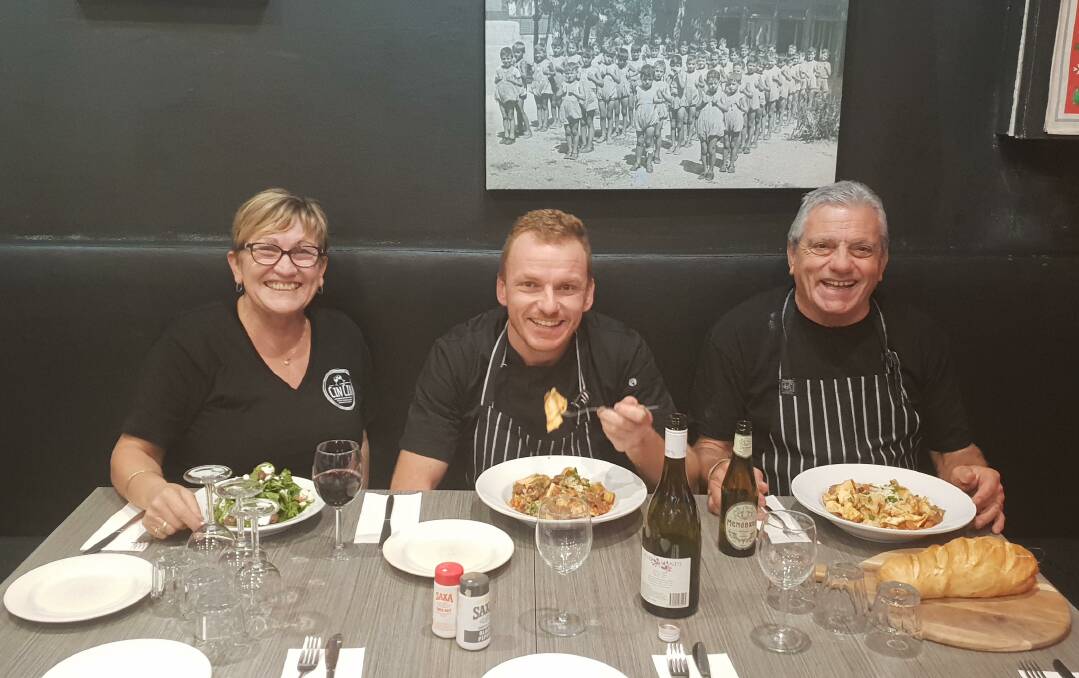 Adrian Giuliani (centre): It was a family decision to take on this new chapter of Cin Cin restaurant as they already have a restaurant Il Nido in Balgownie.