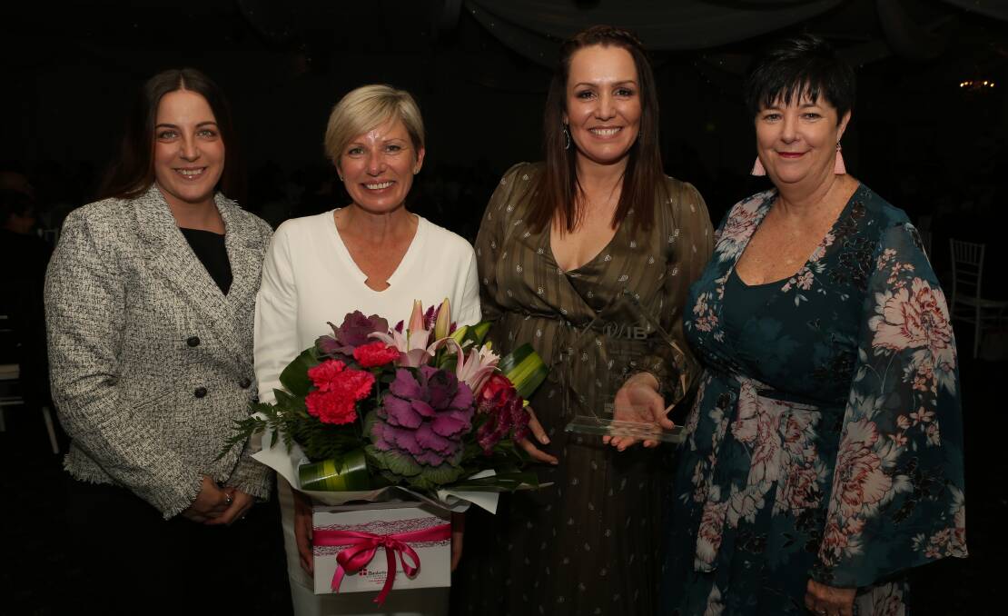 IWIB Best Business winner Foye Legal: Tenielle Stevenson of Hutchinsons Builders, Lyndal Kennedy, Diana Foye and Jenny Hirst.
