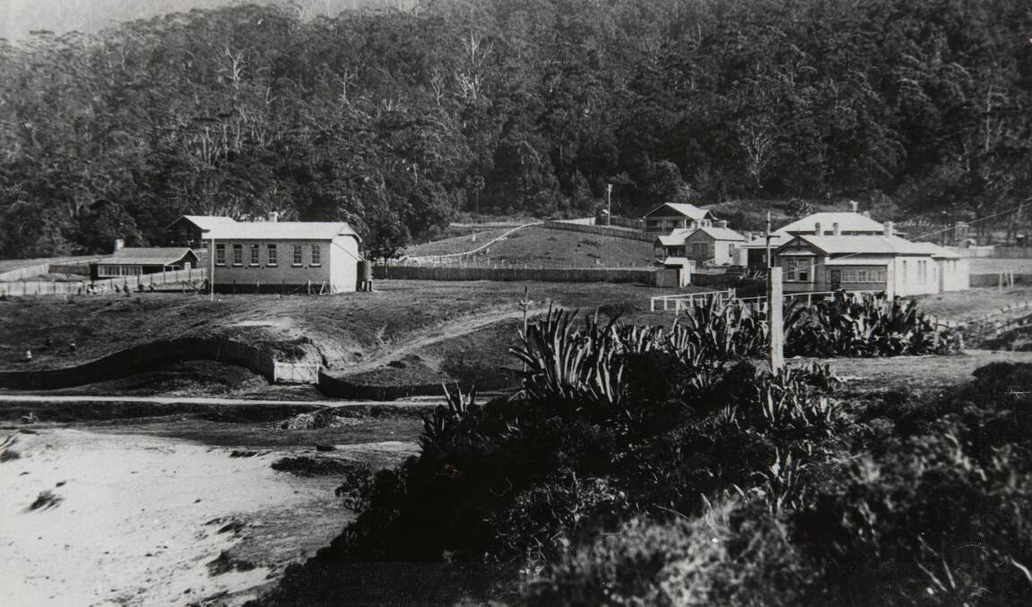 Early days of Wollongong: Austinmer Public School in its early beginnings - a great location on which to establish the school. Photo: State Library.