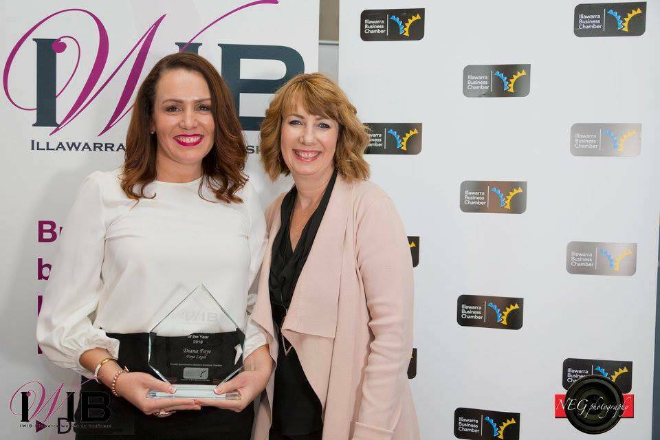 2018 major winner: Diana Foye from Foye Legal who won the IWIB Business Woman of the Year. Photos: NEG Photography.