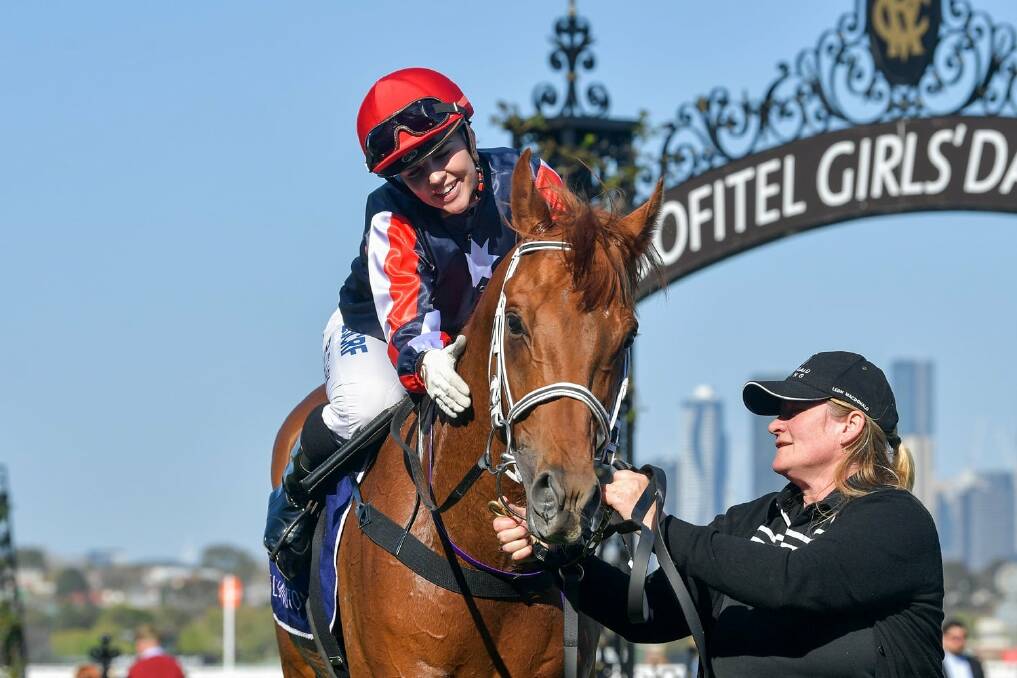 Clark returns to scale after riding Dalasan to victory at Flemington in September. Picture: Racing Victoria.