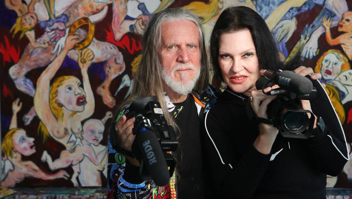 ARTISTS UNITED: George Gittoes and Hellen Rose, before they left for Ukraine. Picture: Sylvia Liber