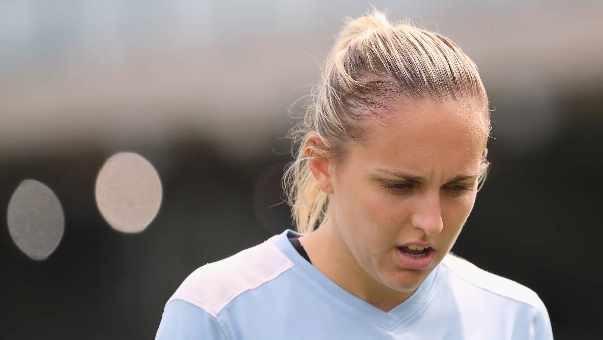 She may play for the sky blue of Sydney FC, but Mackenzie Hawkesby is in the Matildas' squad for the friendly against Spain. Photo: Jeremy Ng
