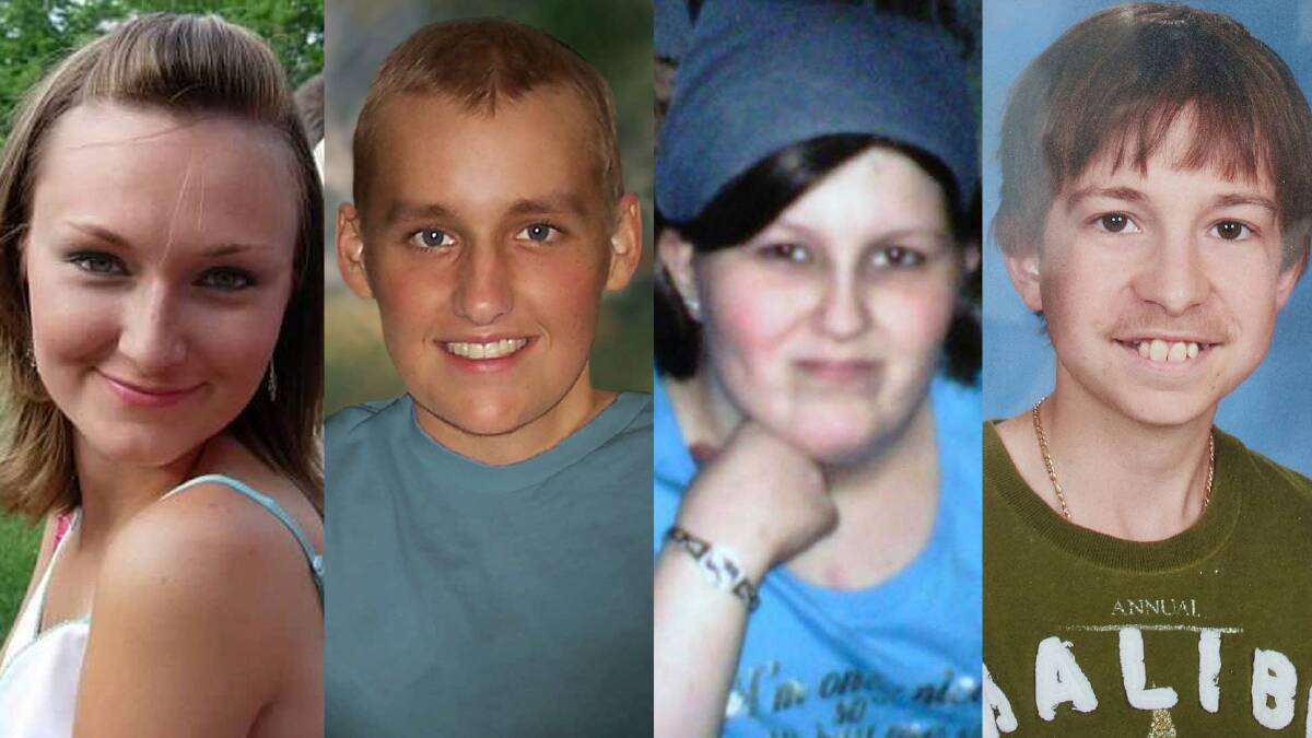  Deceased Tartan High School students: Katie Jurek, Aaron Fowler, Nikki Schaut and Alex Crowley.

