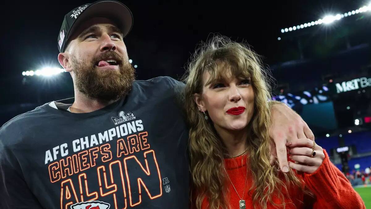 Chiefs star Travis Kelce and singer Taylor Swift. Picture by Getty Images
