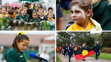 Scenes and people from the annual Reconciliation Walk at Bellambi. A number of schools and guests were involved. Picture by Anna Warr 