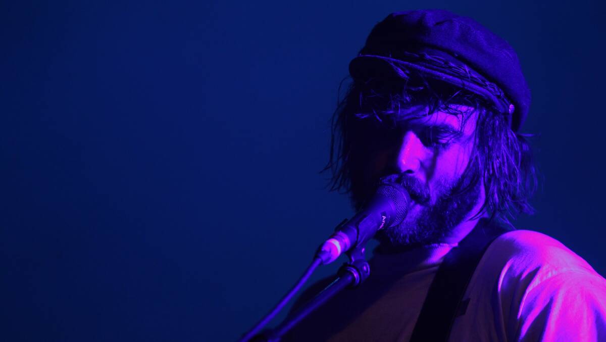 Angus Stone pictured in concert. Picture by Max Mason-Hubers