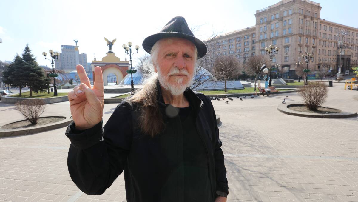 ARRIVED IN UKRAINE: George Gittoes. Picture: supplied