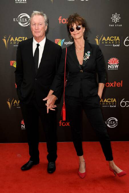 Bryan Brown and Rachel Ward arrive at the AACTA Awards.