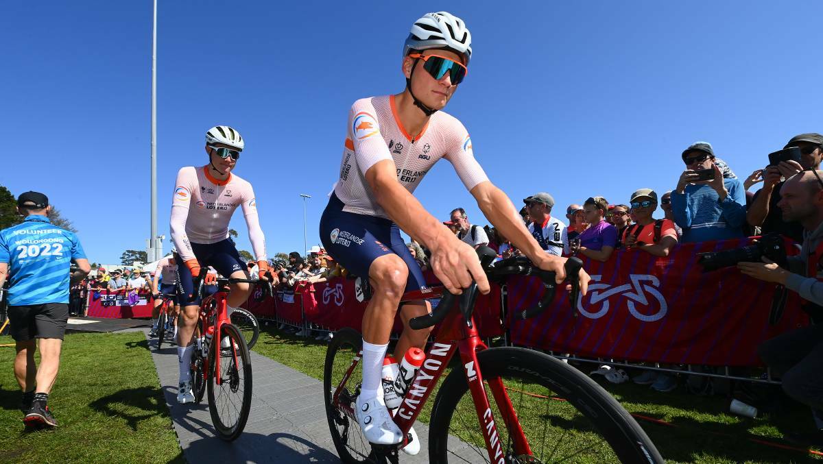 Dutch cyclist Mathieu van der Poel was arrested and charged with two counts of common assault in the lead up to the men's road race at the UCI World Championships in Wollongong. Picture Getty Images