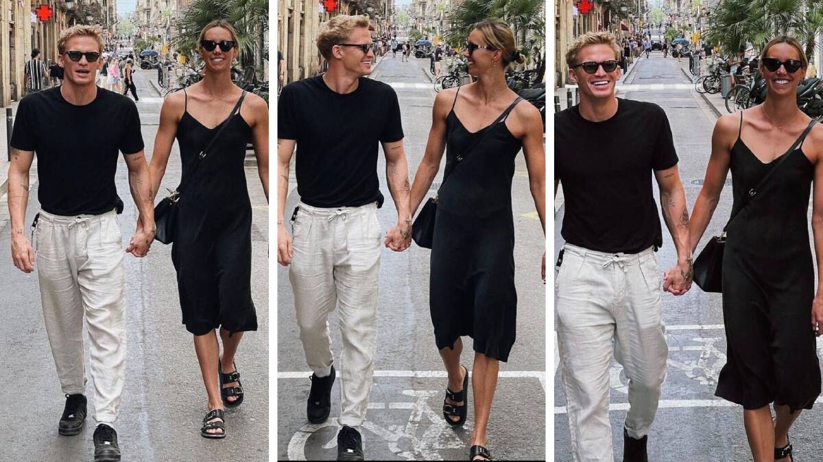 Cody Simpson posted an image with his girlfriend and fellow Australian swimmer Emma McKeon in Spain on his Instagram account. Pictures: @codysimpson on Instagram
