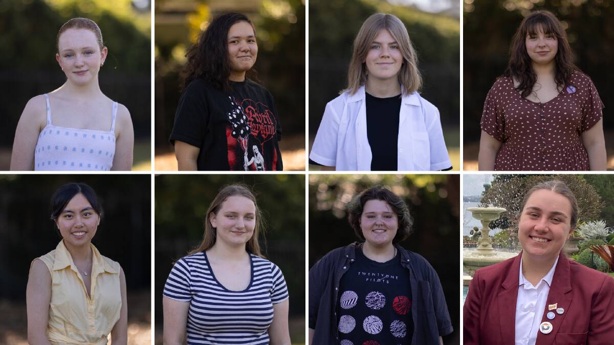 Wollongong's young mayors are, from left, Sophie O'Dwyer, Oskar Alefaio, Jayden Atherton, and Abigail Stewart ; bottom row from left, Christelle Faye, Matilda Miles, Phoenix Horton, and Emma Mattison. Pictures supplied FYA