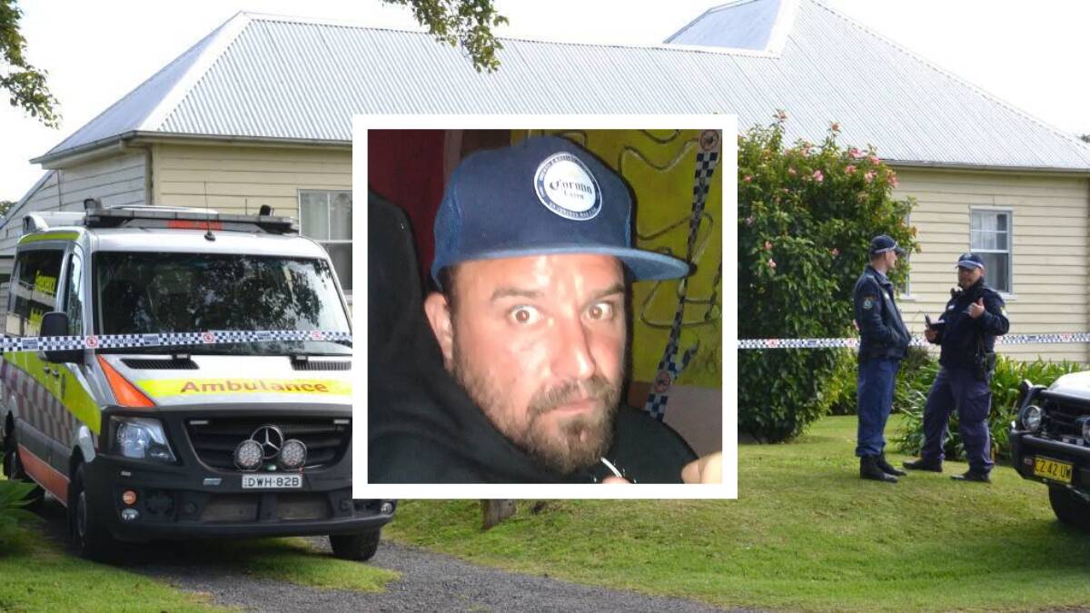 Denise Brameld's home near Nowra the day after she was allegedly murdered by Louis Woodham (inset). File picture