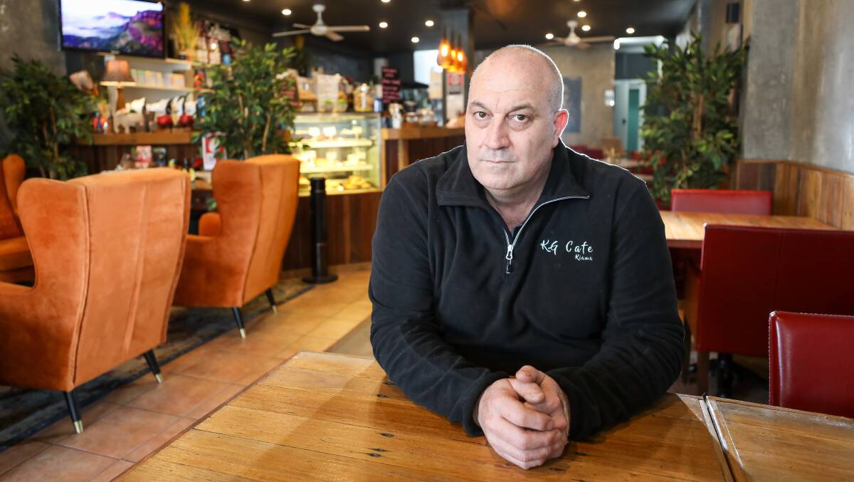 Darren Ormsby, owner of KG Cafe in Kiama, blames JobSeeker for the latest hospitality industry challenge. Picture: Adam McLean