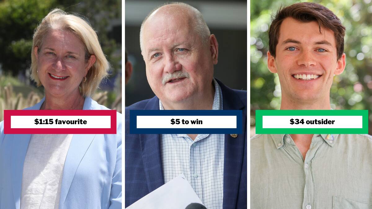 Labor's Maryanne Stuart, the Liberals' Lee Evans and The Greens' candidate Cooper Riach.