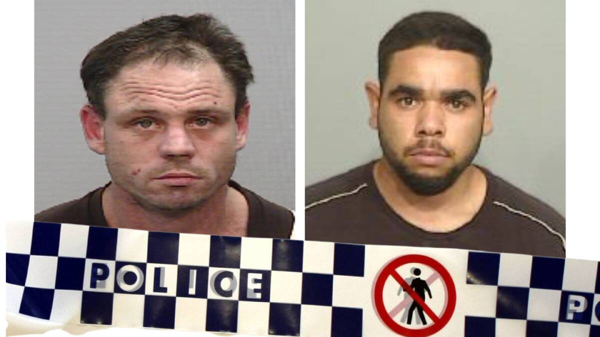 Mark Unwin (left) and Murryadjah Kirby are wanted on outstanding warrants. Pictures: supplied