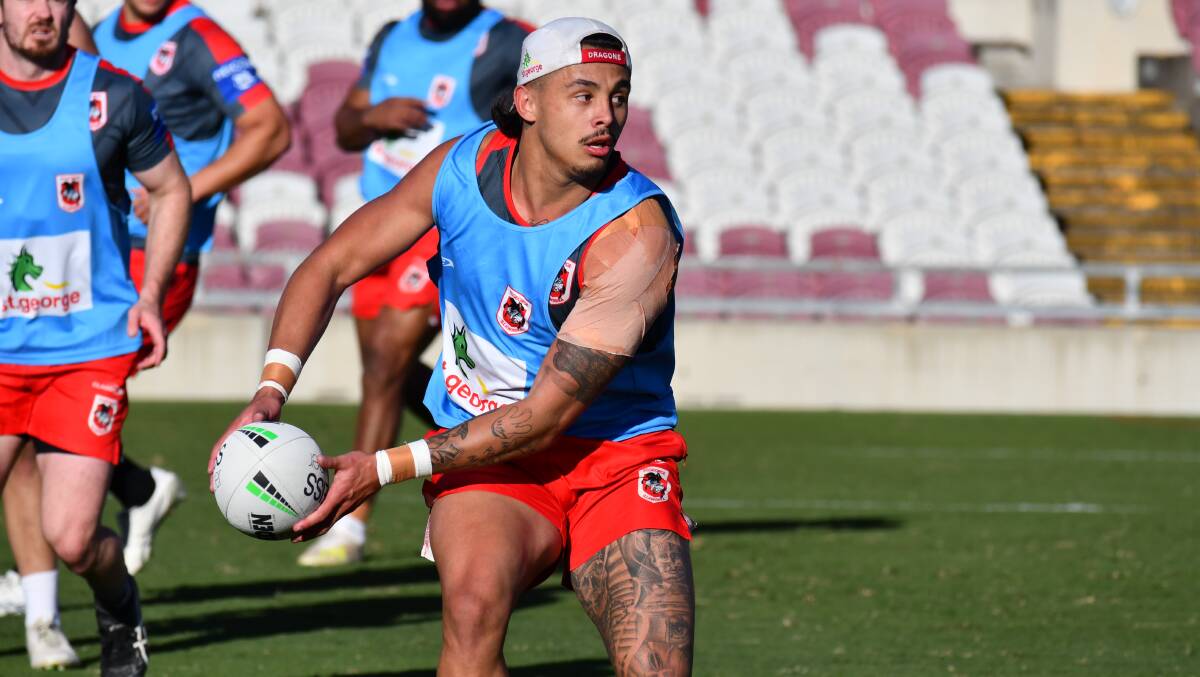 Opportunity: Jayden Sullivan has been tipped to shine for the Dragons on Sunday. Picture: Jack Brady