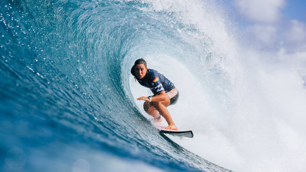 Chasing perfection: Culburra talent Tyler Wright surfs at Pipeline. Picture: WSL/Saguibo