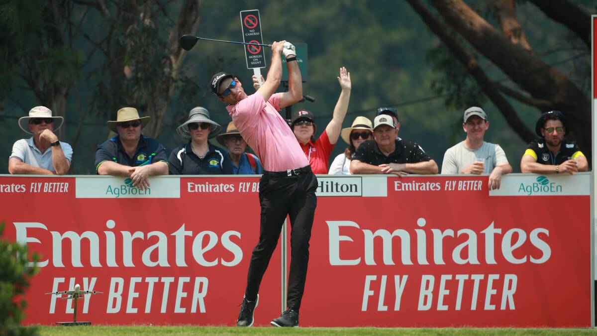 Teeing off: Jordan Zunic at the Australian Open. Picture: David Tease/Golf NSW.