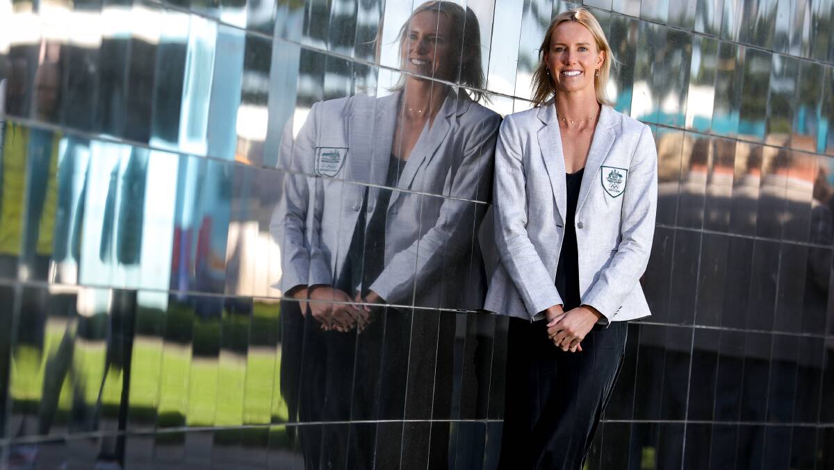 No place like home: Emma McKeon at Wednesday's unveling of the latest additions to Wollongong's Olympians and Paralympians Wall. Picture: Adam McLean