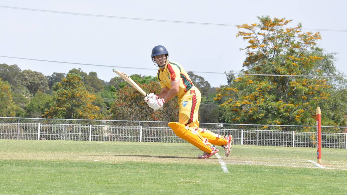 Off and running: Greater Illawarra Zone batsman Mitch McCrae during Friday's match. Picture: Damian McGill