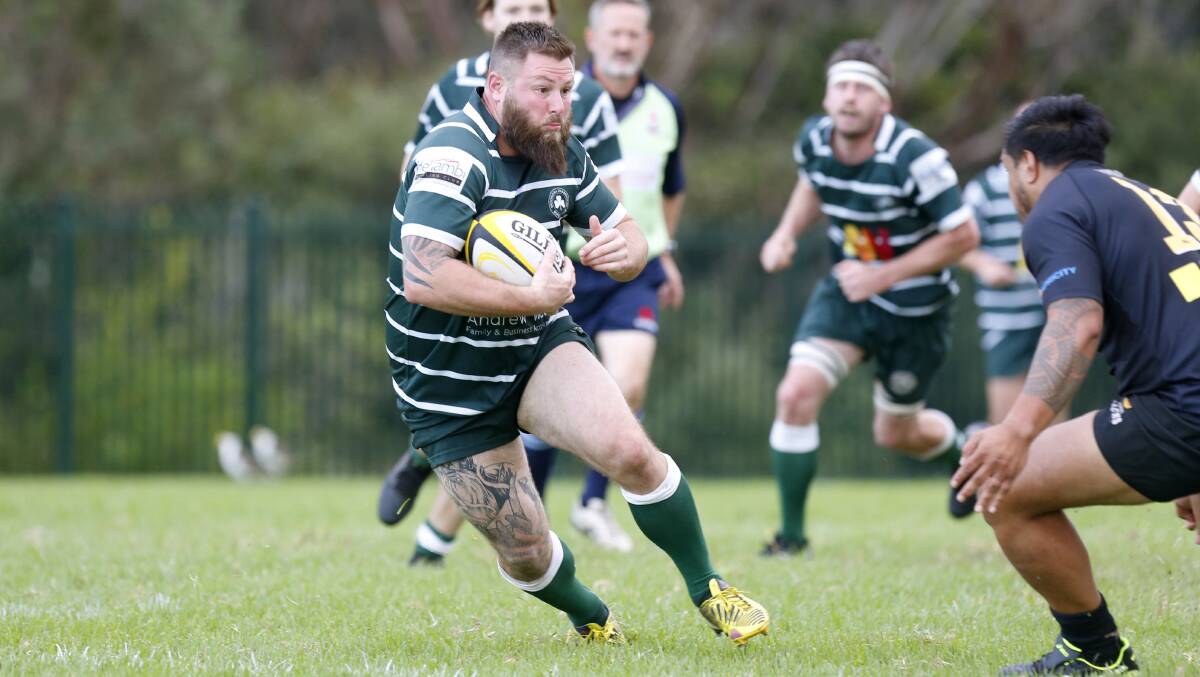 Mid-field presence: Shamrocks inside centre Dale Sullivan crossed for a decisive try in his team's victory on Saturday. Picture: Anna Warr.